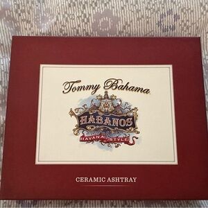Tommy Bahama Red Ceramic Ashtray